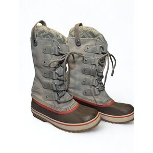 S2 Sorel Joan of Arctic Knit Boot Women's Size 5 Waterproof Winter Snow lace up